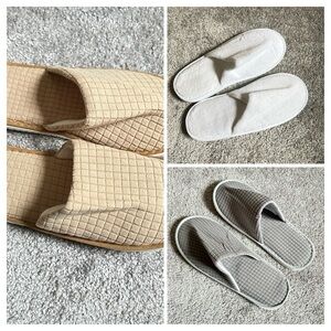 Unisex Open-Toe Spa Slippers – 3 Colors – Size 13.5–14.5 Women / 11.5–12.5 Men